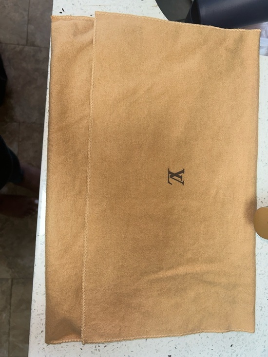 Louis Vuitton Accessories - Louis Vuitton Tan Suede Dust Cover with Centered LV